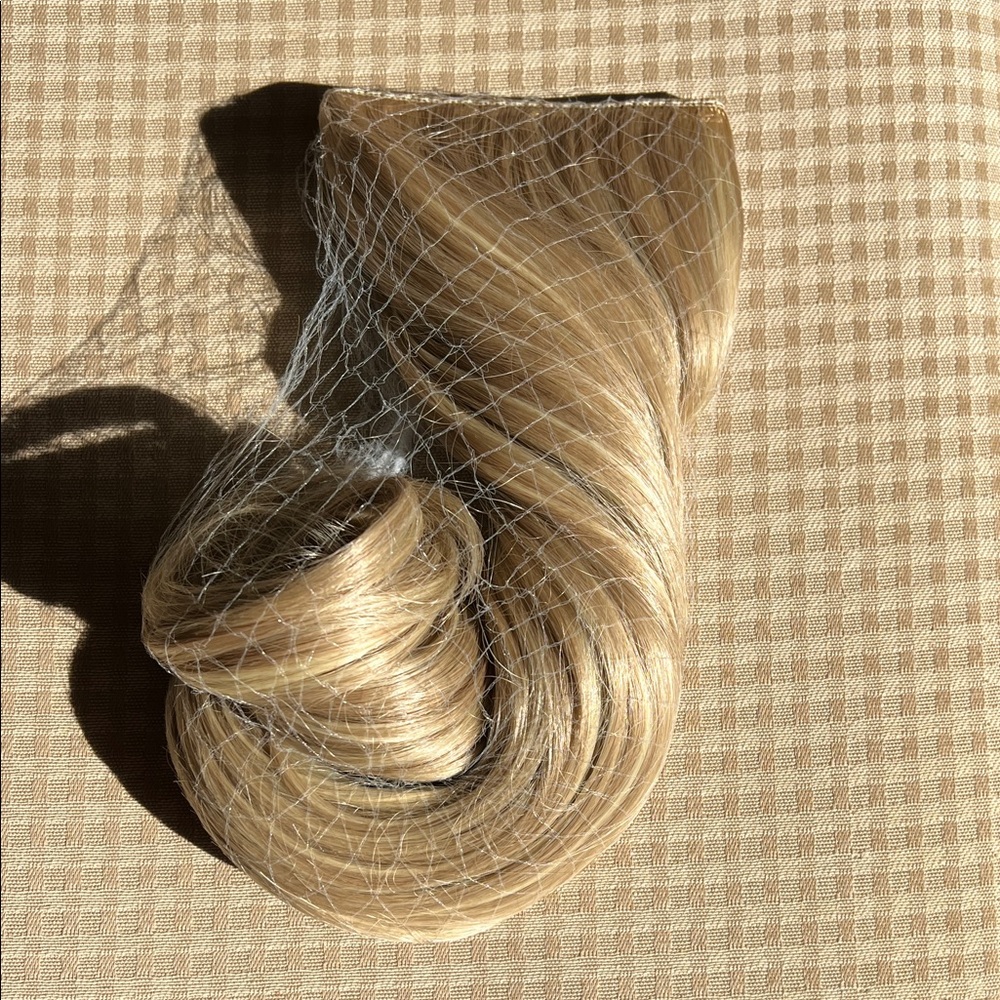 Blonde Clip-In Hair Extension - Natural Light Blonde with a soft curl